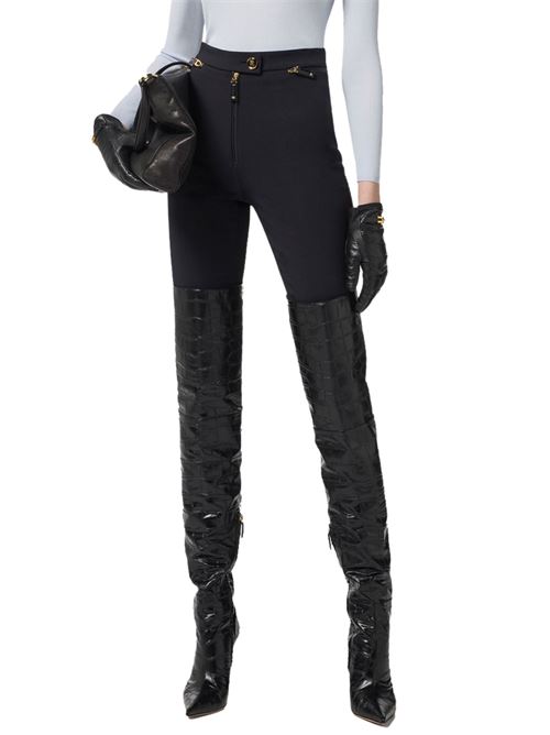 Pantalone nero in crepe Elisabetta Franchi | PA10856E2110